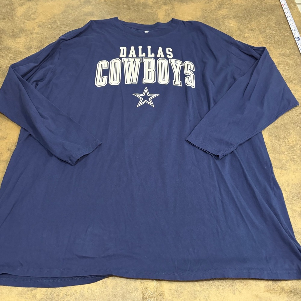 Fanatics Dallas Cowboys Shirt Mens 4XLB Navy Blue Long Sleeve Graphic Tee 5701